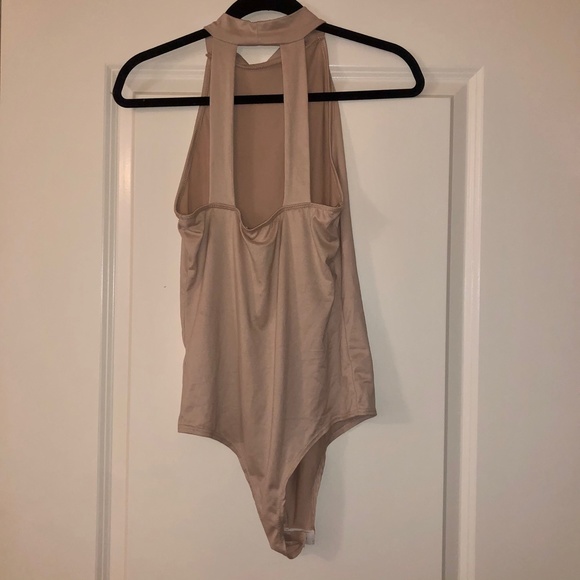 Gaze Blush Light Pink Halter Bodysuit - Picture 2 of 3